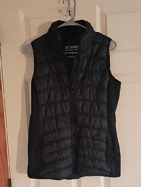 MICHAEL Michael Kors Black Puffer Vest Interior Label Detail